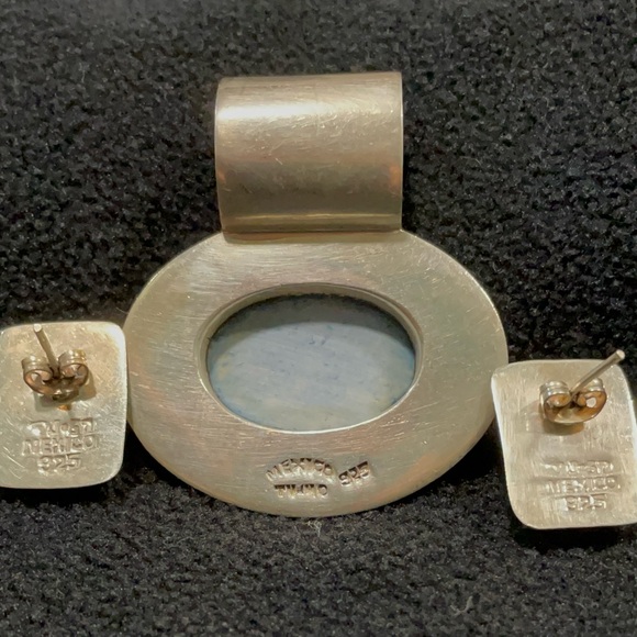 Blue Aventurine Pendant and Earrings (Set) - Picture 3 of 5